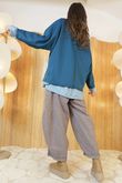 Soft Tech Batwing Top Teal /8=